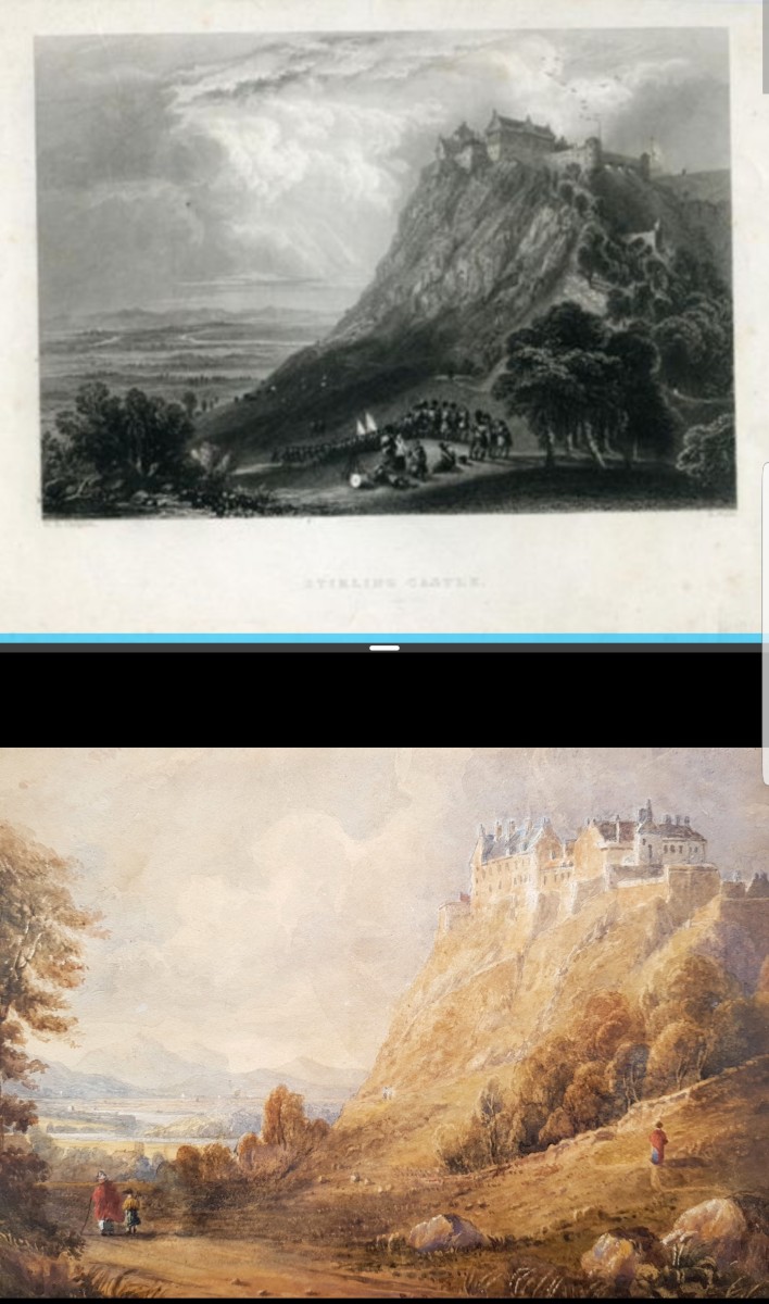 David COX - Aquarelle 1827 - Château de Stirling -photo-7