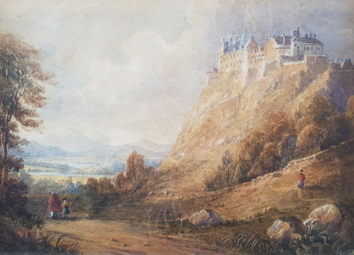 David COX - Aquarelle 1827 - Château de Stirling 