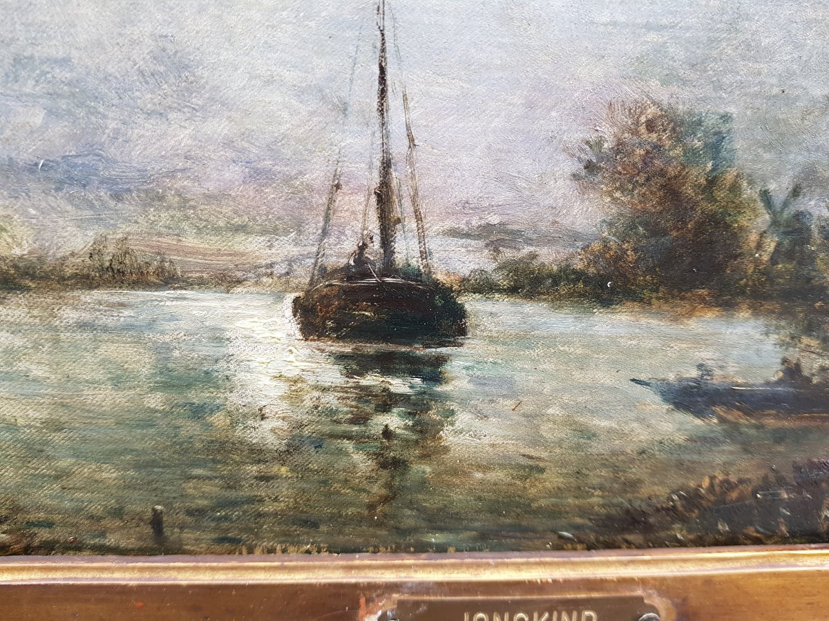 Dutch School 19th - Jongkind - Oil On Canvas-photo-1