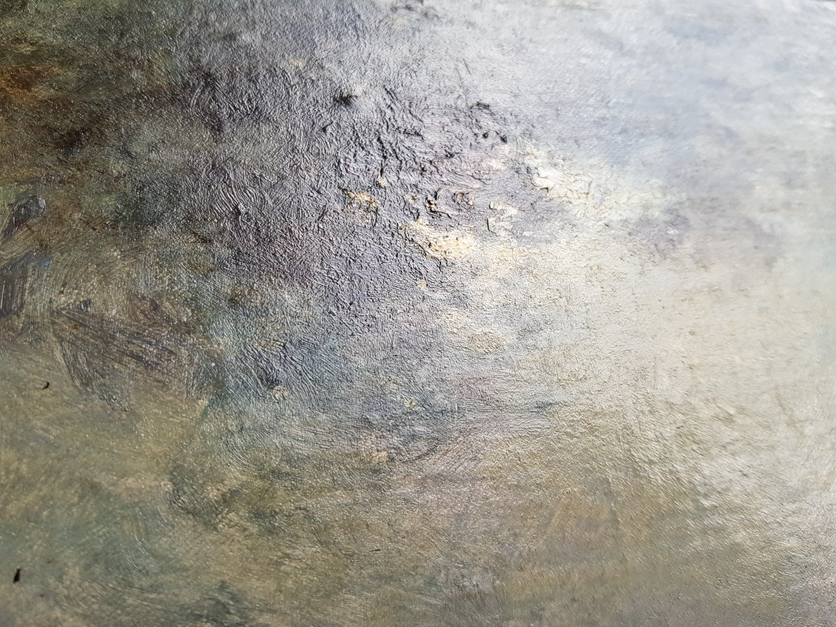 Dutch School 19th - Jongkind - Oil On Canvas-photo-6
