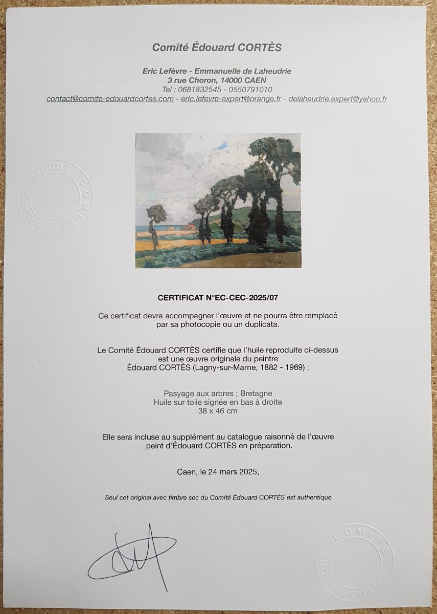 Edouard CORTÈS - Huile sur toile - CERTIFICAT-photo-8