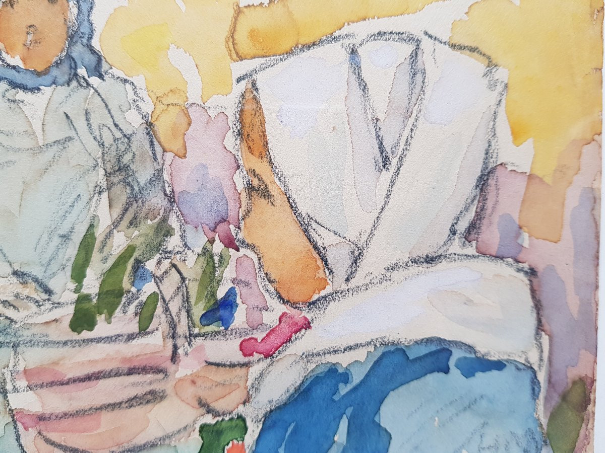 Henry MORET - Pont-Aven - Aquarelle - Bretonnes-photo-1