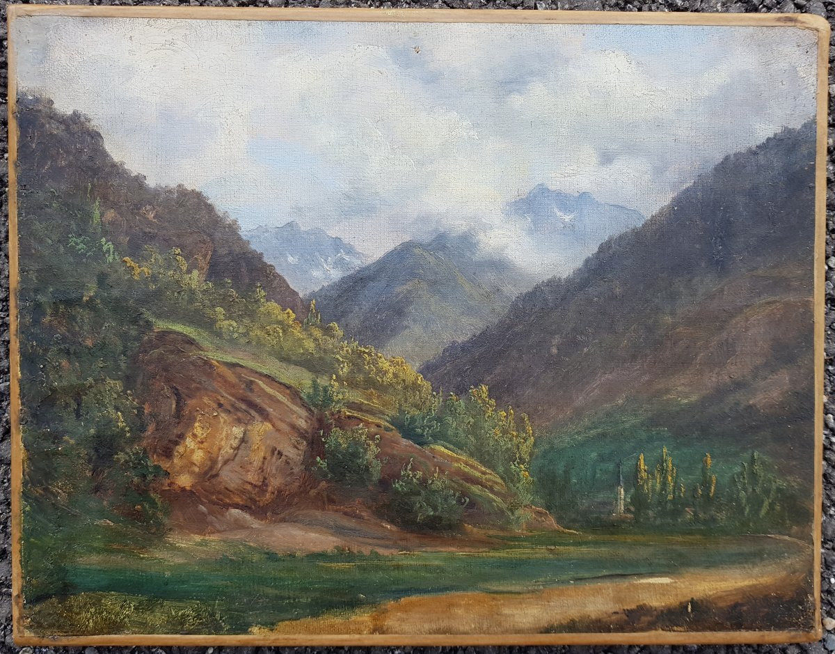 19th Painting - Annotated "auvergne - Théodore Rousseau"-photo-2
