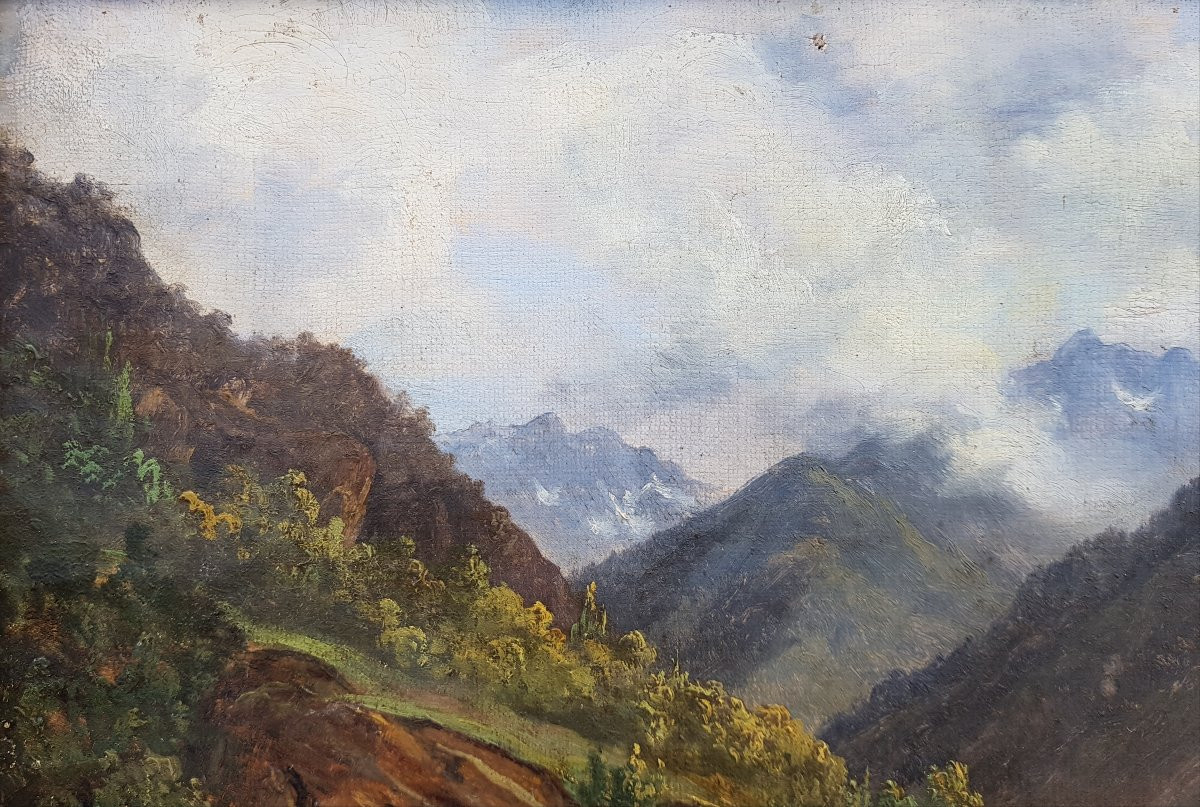19th Painting - Annotated "auvergne - Théodore Rousseau"-photo-4