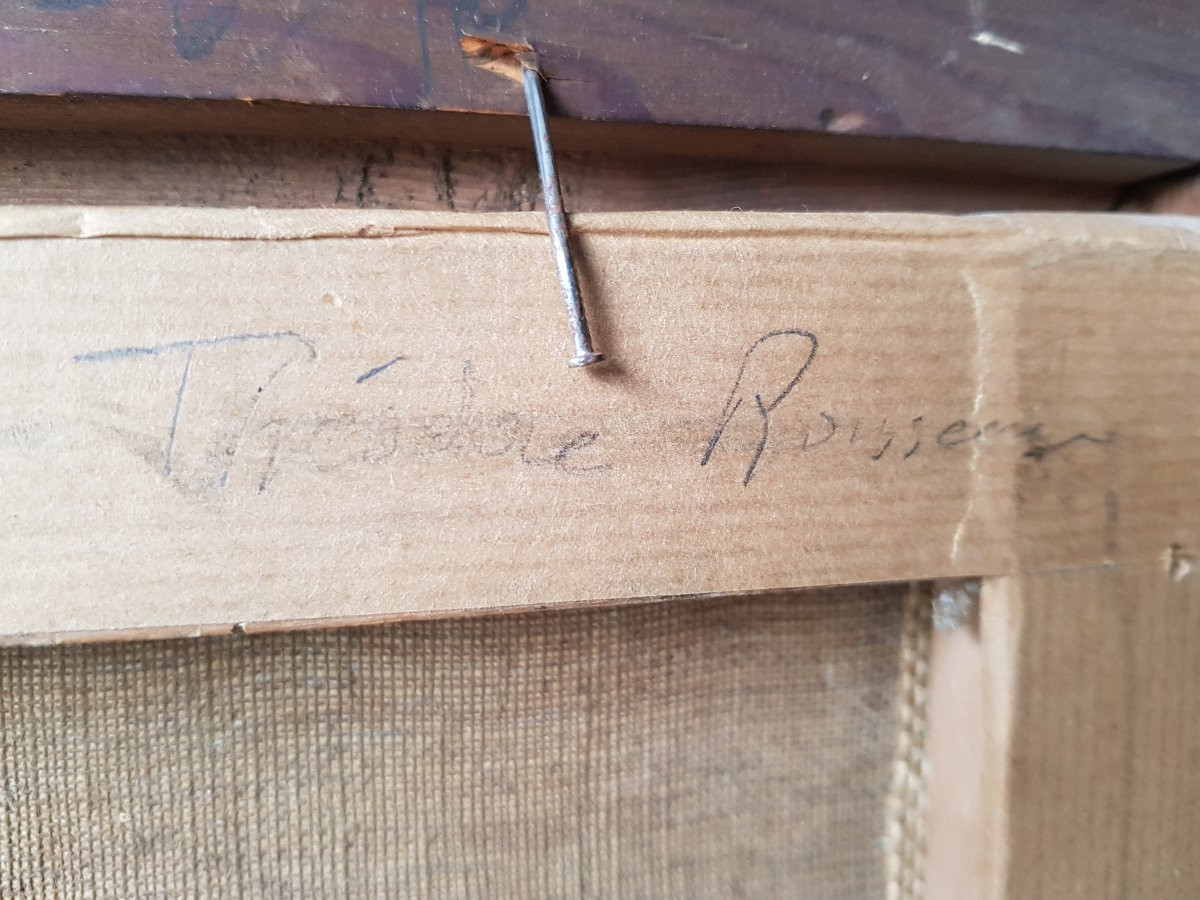 19th Painting - Annotated "auvergne - Théodore Rousseau"-photo-1