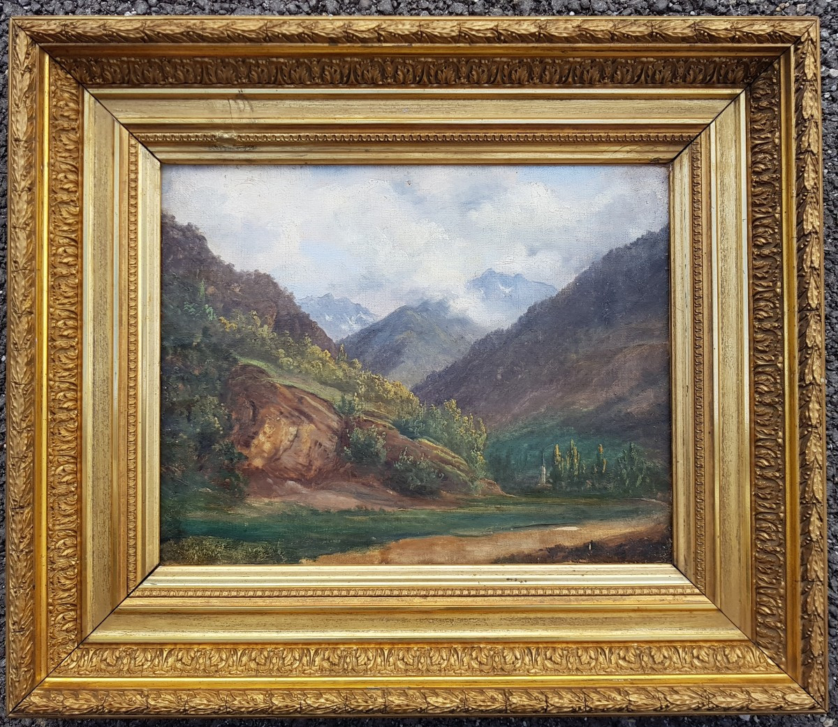 19th Painting - Annotated "auvergne - Théodore Rousseau"