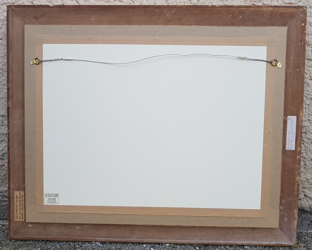 Theodore ROUSSEAU - 1842 - Grand dessin 31 x 47 cms-photo-3