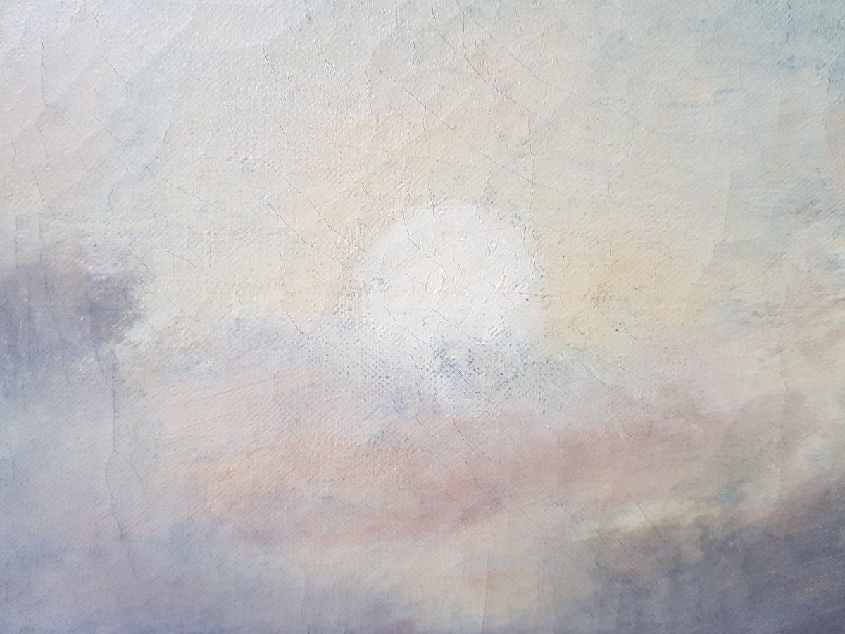 Léon RICHET - Grand tableau XIXè - Barbizon-photo-3