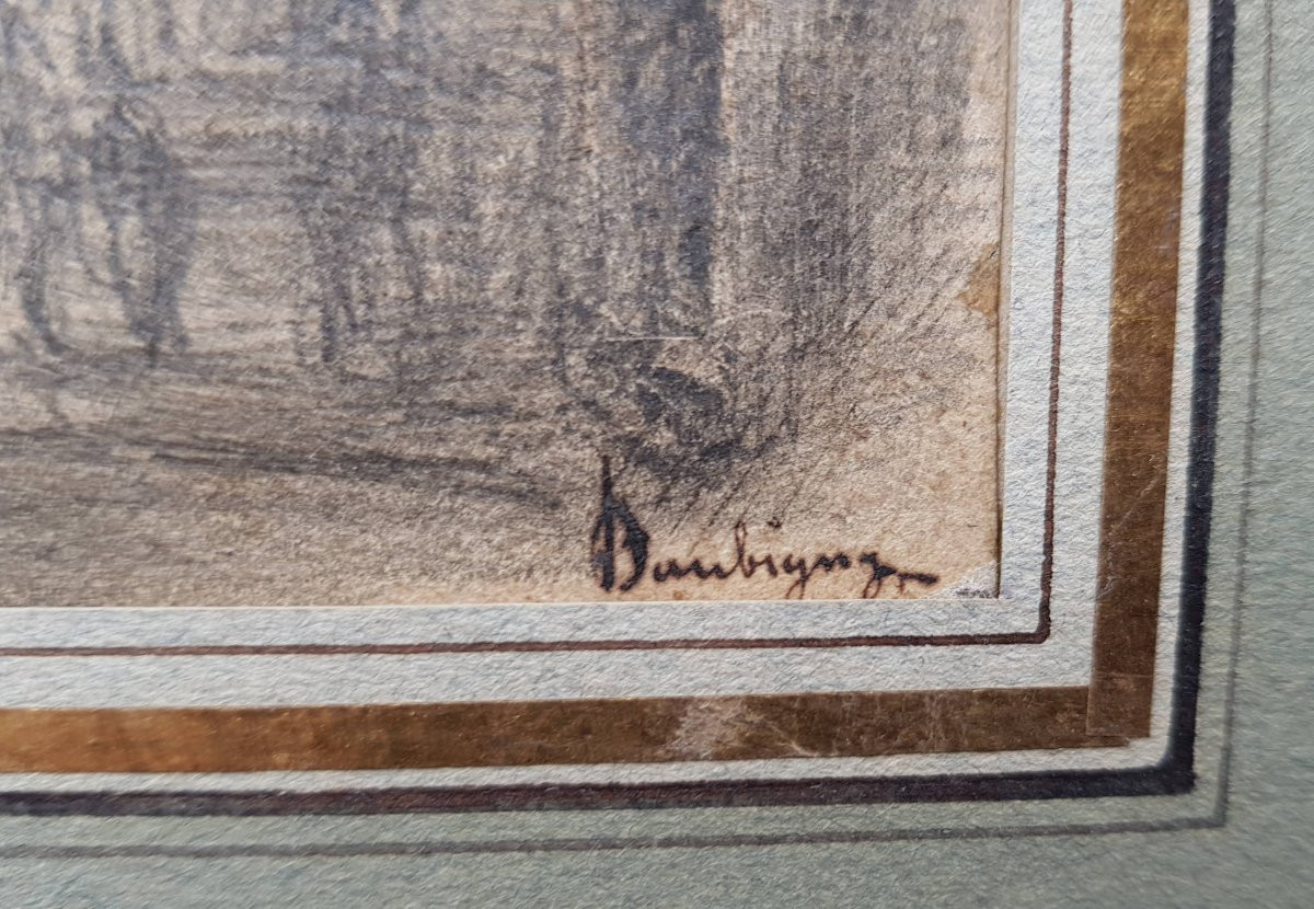 Daubigny - Drawing 1840 - Esmeralda / Notre-dame De Paris-photo-3
