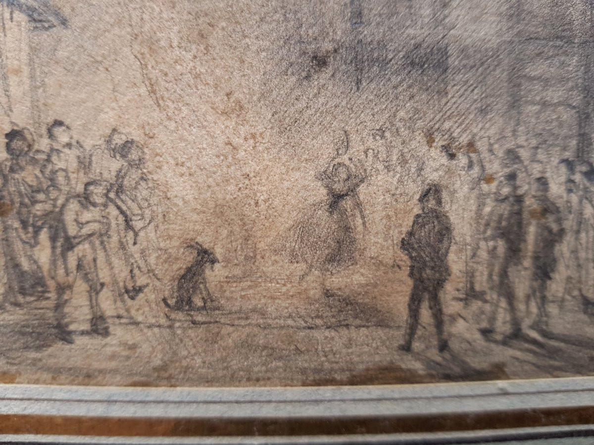 Daubigny - Drawing 1840 - Esmeralda / Notre-dame De Paris-photo-2