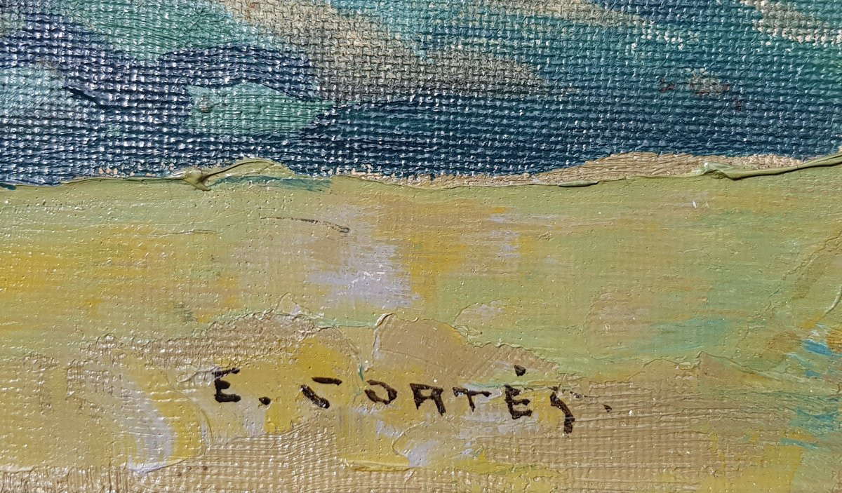 Edouard CORTÈS - Huile sur toile - Bretagne - CERTIFICAT-photo-4