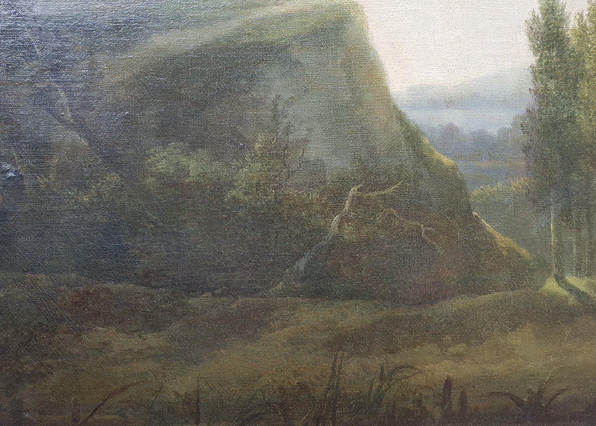 Jean-Victor BERTIN - Huile c.1800 - Paysage d'ITALIE-photo-6