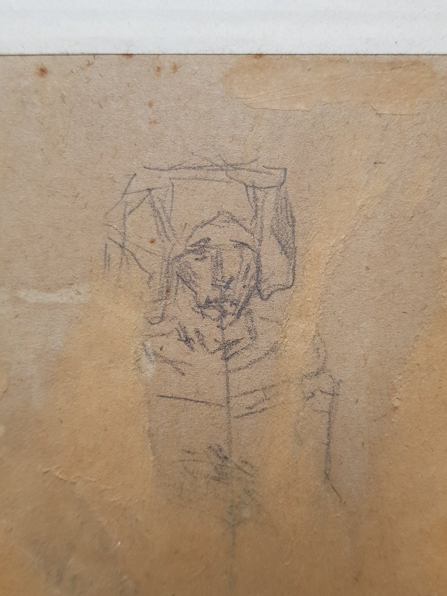 Eugène BOUDIN - Aquarelle - Bretonne - 1870-photo-2