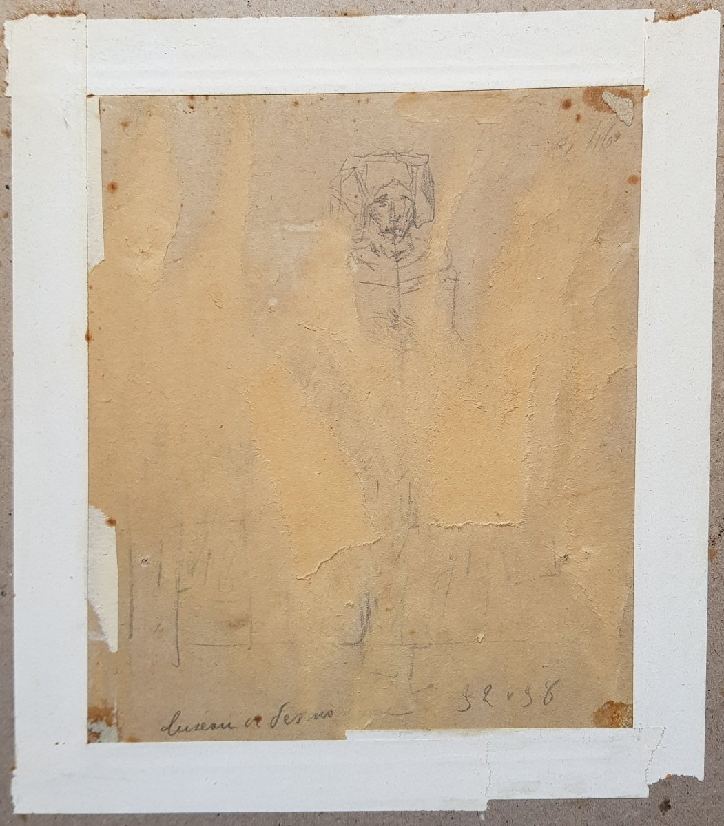 Eugène BOUDIN - Aquarelle - Bretonne - 1870-photo-3