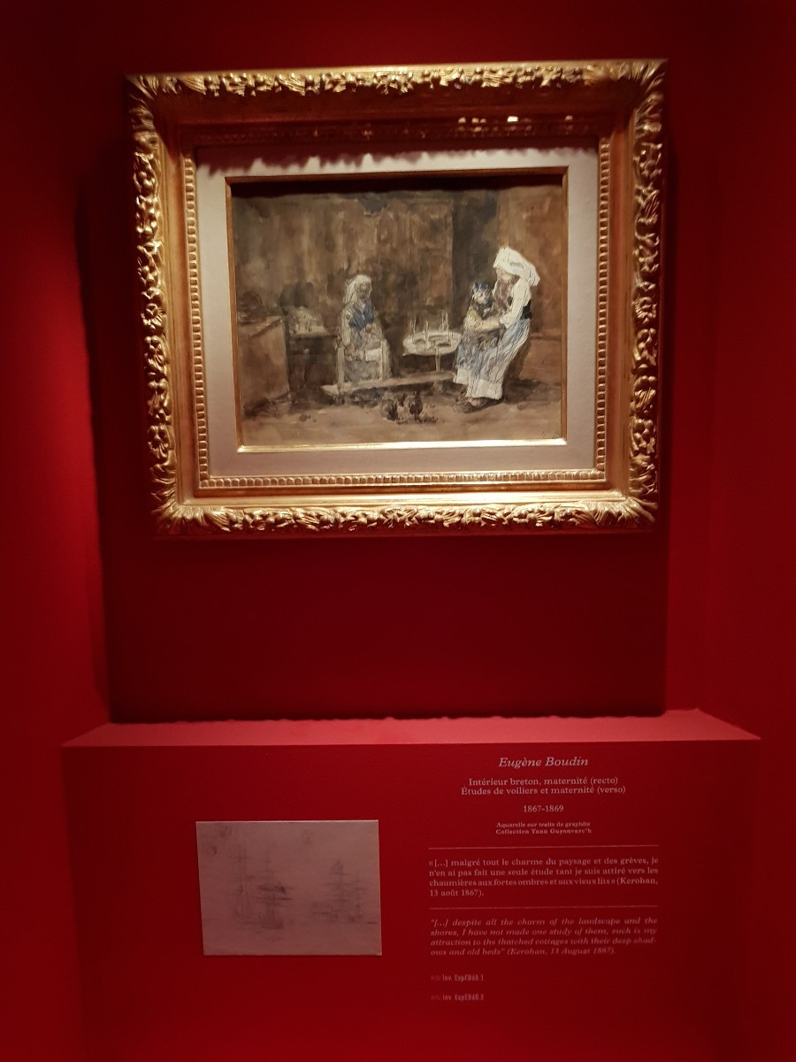 Eugène BOUDIN - Aquarelle - Bretonne - 1870-photo-8