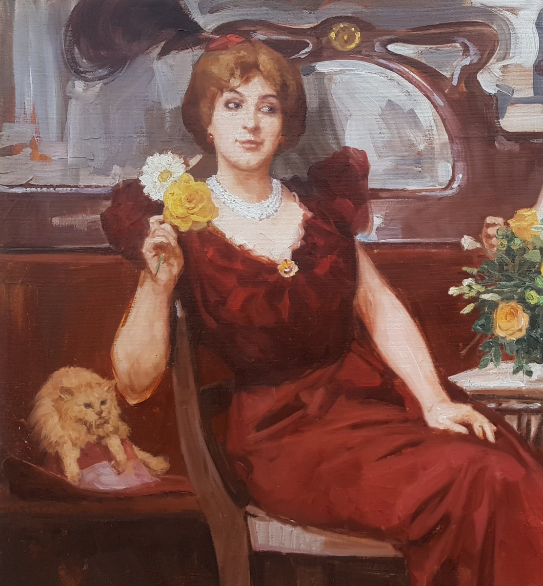 ZEYTLINE - Grande huile sur toile - Belle époque, PARIS