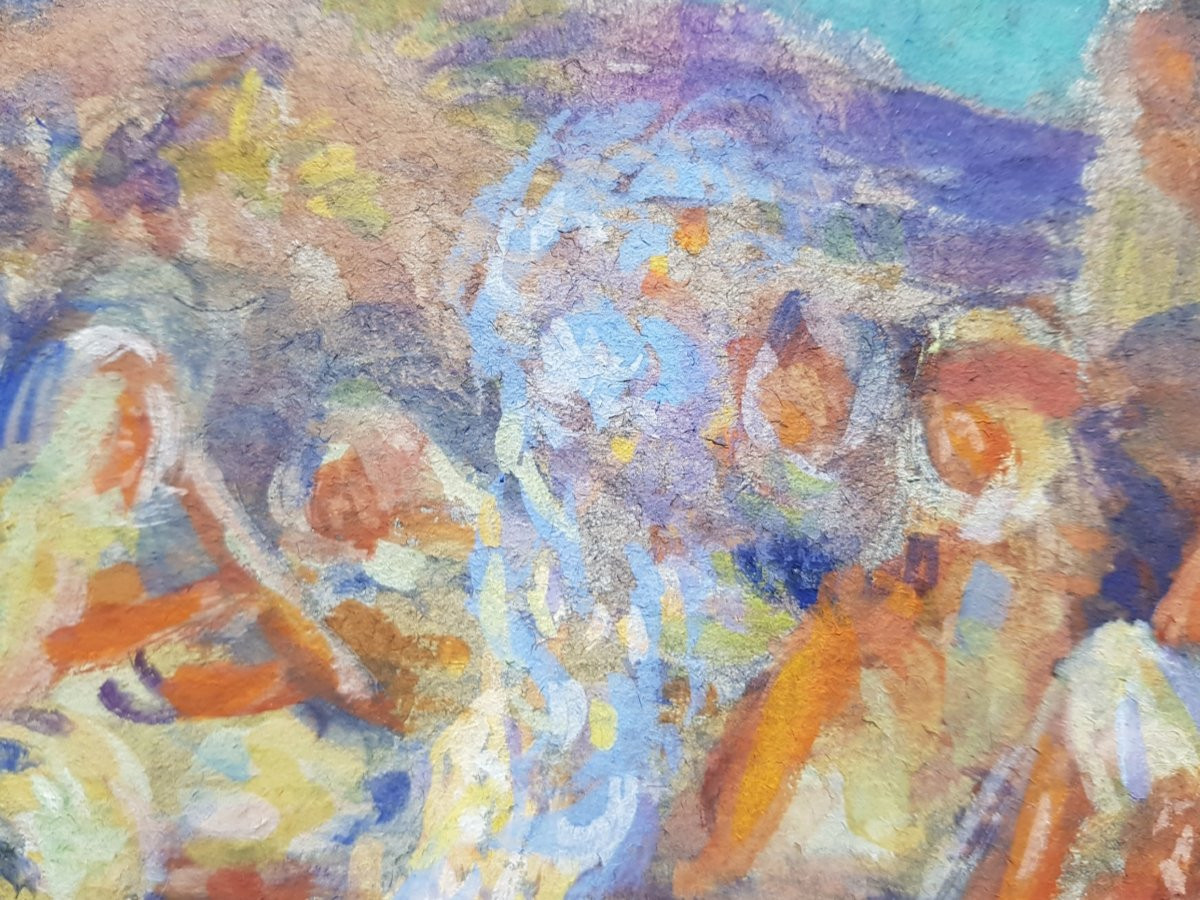 Etienne Dinet - Orientalist - Gouache - Campfire-photo-3