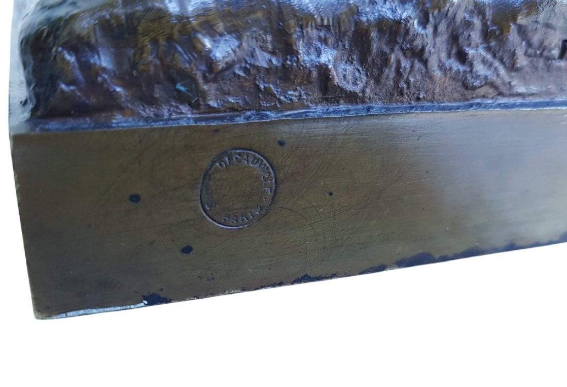 Eugène MARIOTON - Vainqueur - Grand bronze 54 cms-photo-3