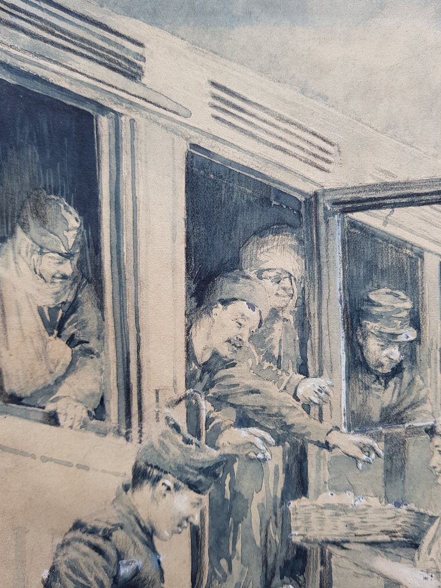 Ferdinand GUELDRY - Dessin Militaria - Soldats - 1916-photo-2