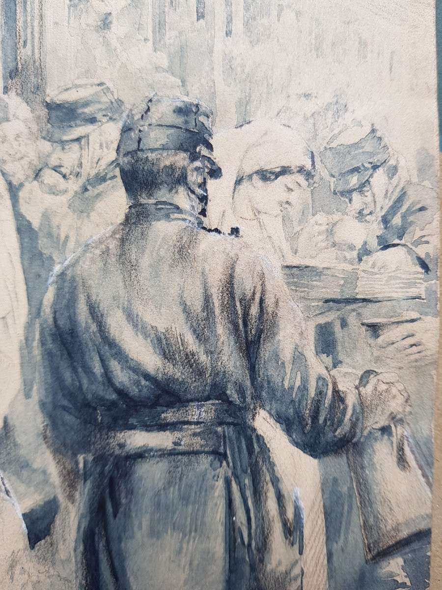 Ferdinand GUELDRY - Dessin Militaria - Soldats - 1916-photo-6