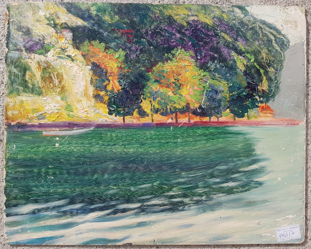 Charreton - Oil Painting - 33 X 41 Cm - Snowy Forest-photo-5