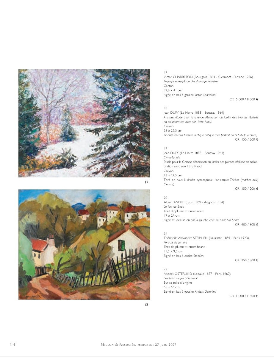 Charreton - Oil Painting - 33 X 41 Cm - Snowy Forest-photo-8