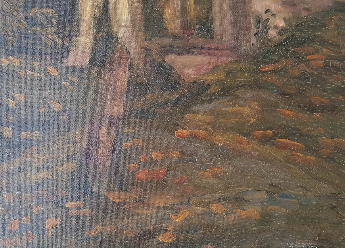 Emile BERNARD - Huile sur toile - Ruines des Templiers-photo-5