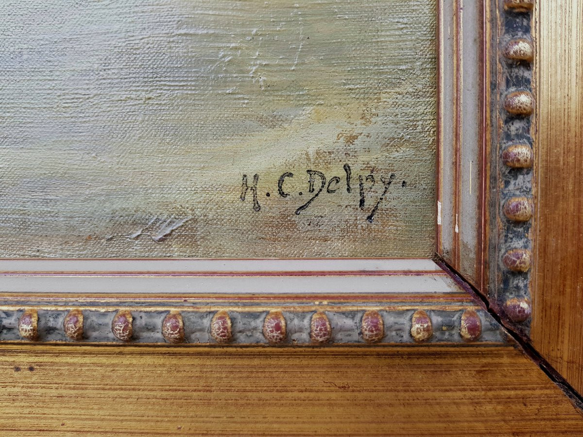 Hippolyte-Camille DELPY - Voiliers en Hollande - 1870-photo-4