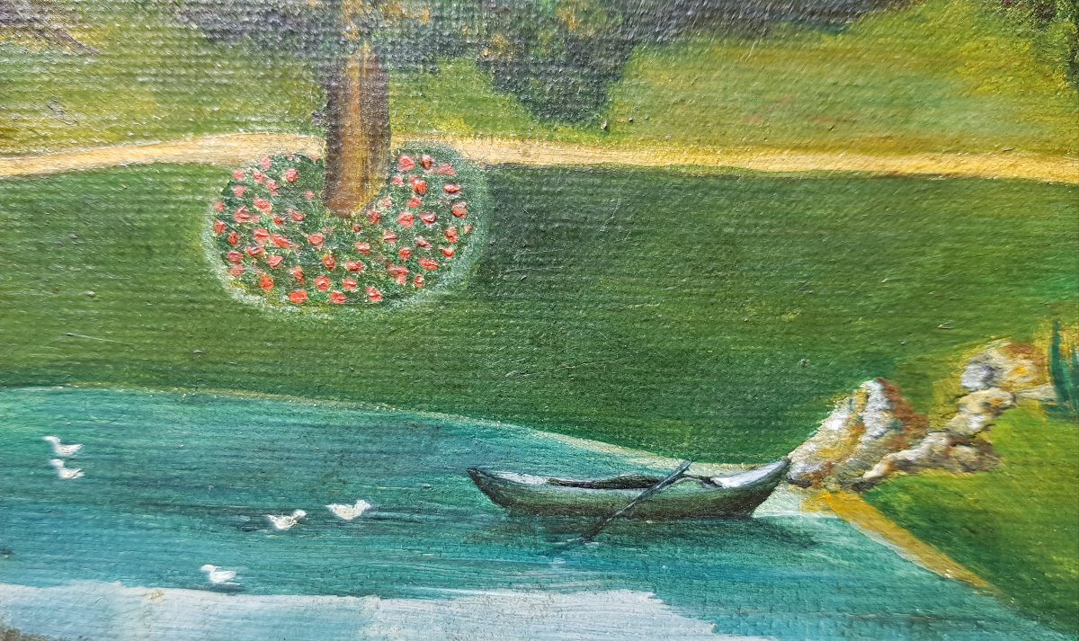 Ecole naïve - Huile sur toile - Signée Henri ROUSSEAU -photo-4