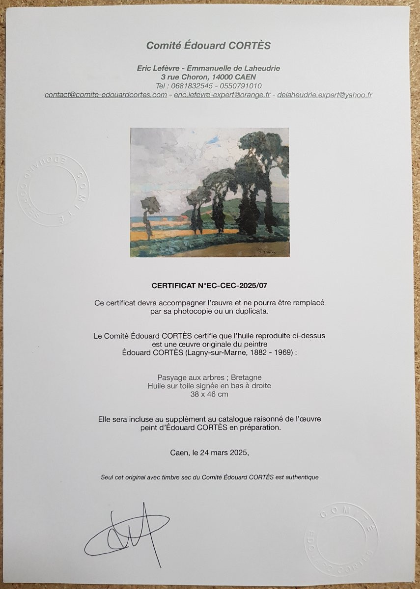 Edouard Cortès - Oil On Canvas - Certificate Of Authenticity-photo-4