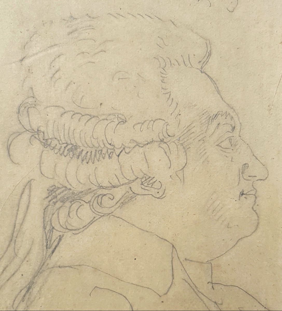 Eugène DELACROIX - Dessin crayon - Portrait MIRABEAU-photo-3