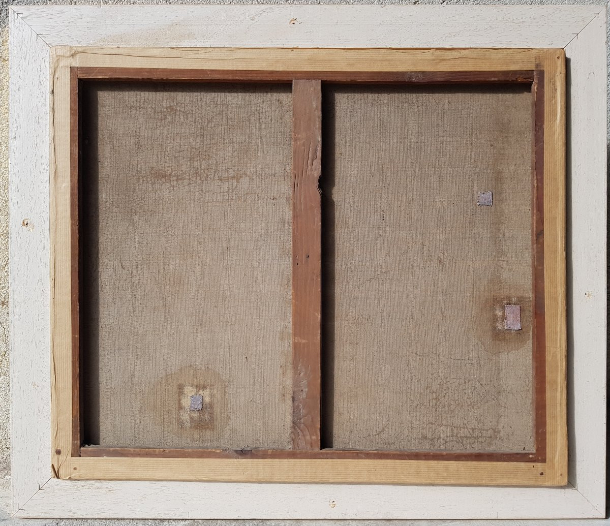 Eugène PETIT - Huile sur toile XIXè - Chiens de chasse-photo-2