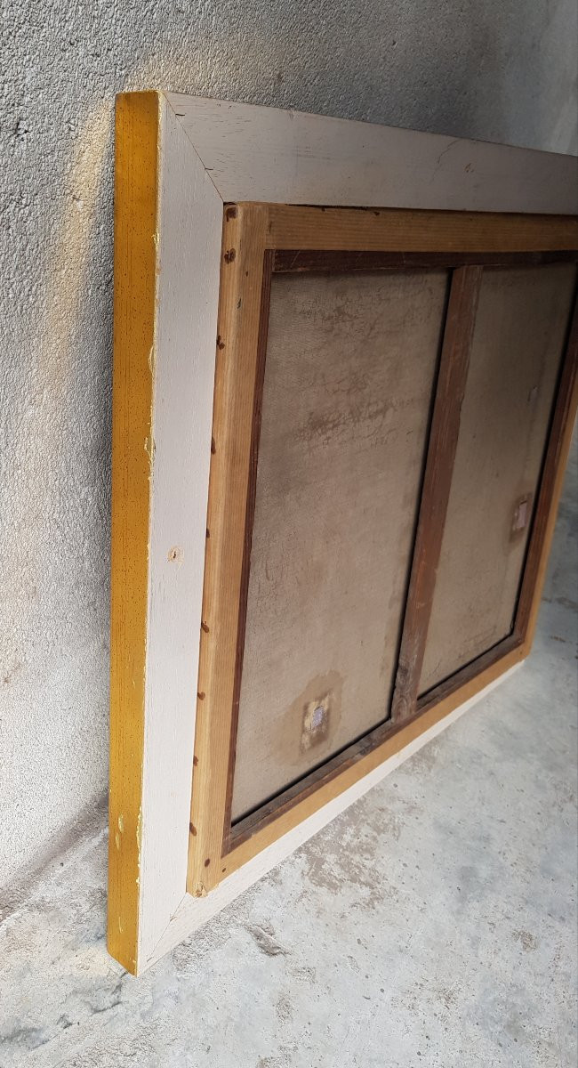 Eugène PETIT - Huile sur toile XIXè - Chiens de chasse-photo-3