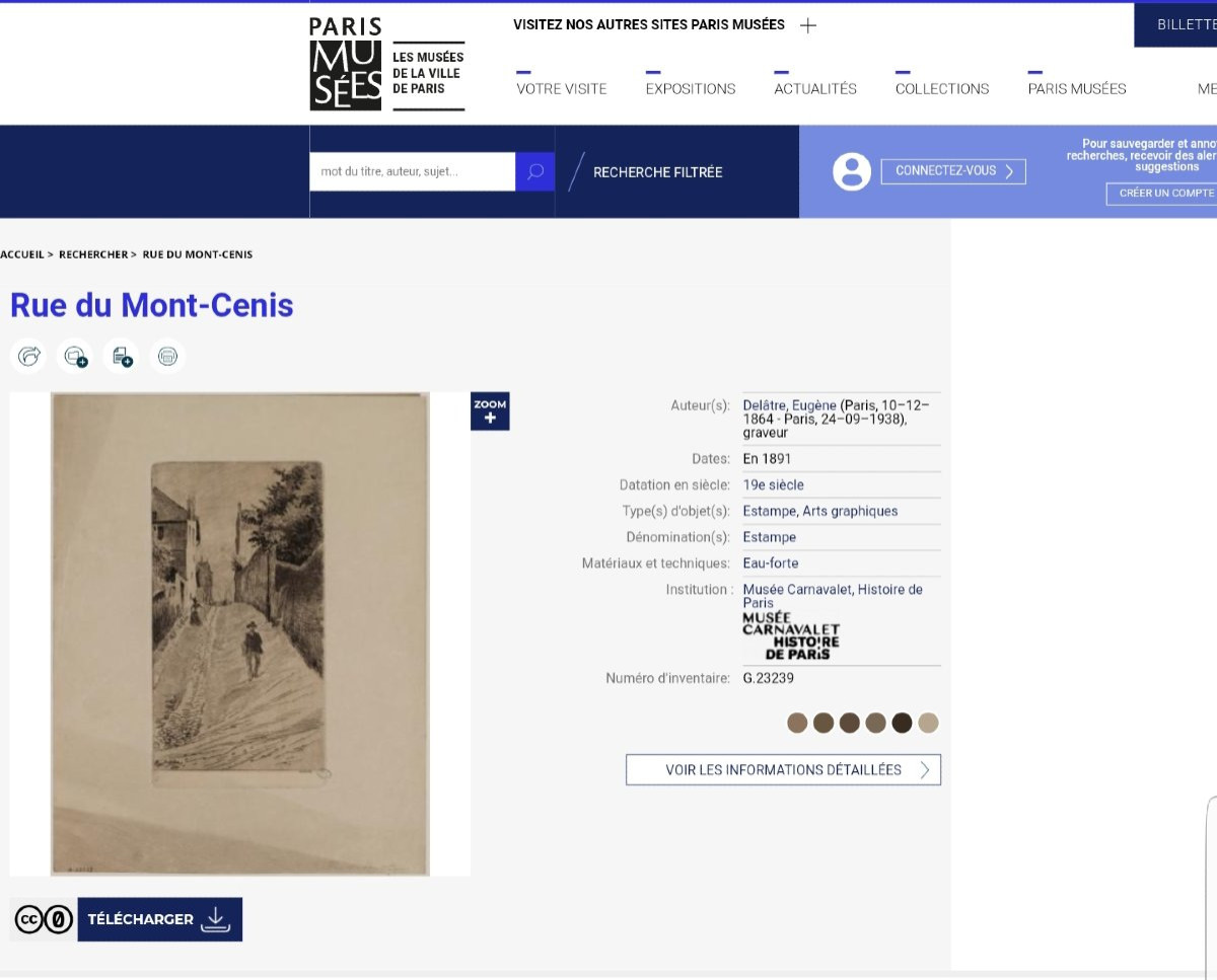 Charles PÉCRUS - Rue à MONTMARTRE - 1880-photo-7