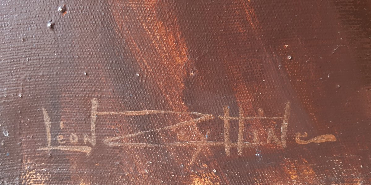 Léon ZEYTLINE - Huile sur toile - Elégantes à PARIS-photo-3