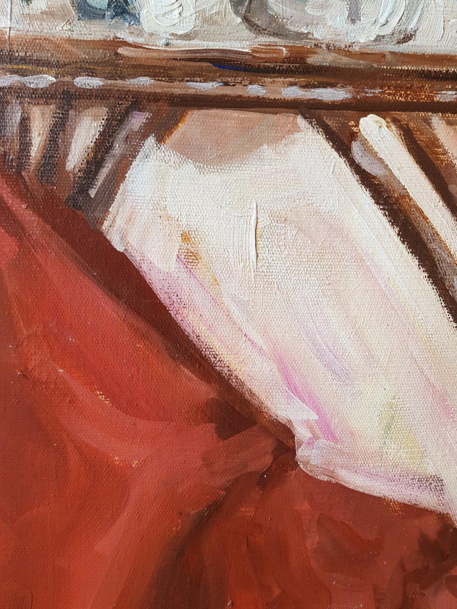 Léon ZEYTLINE - Huile sur toile - Elégantes à PARIS-photo-5