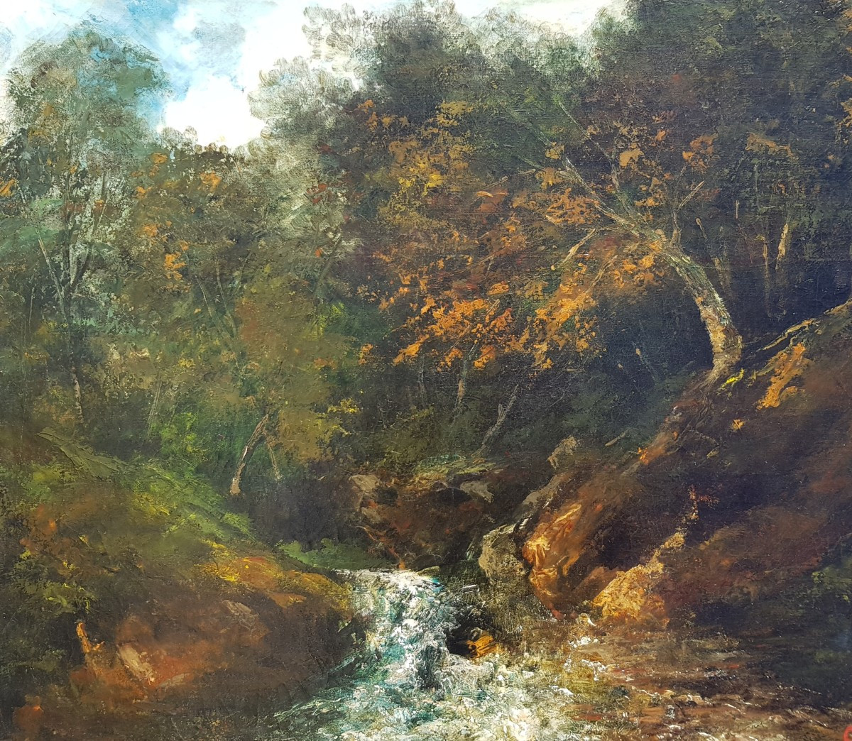 Courbet - Oil On Canvas - 1870 - Waterfall In Forest