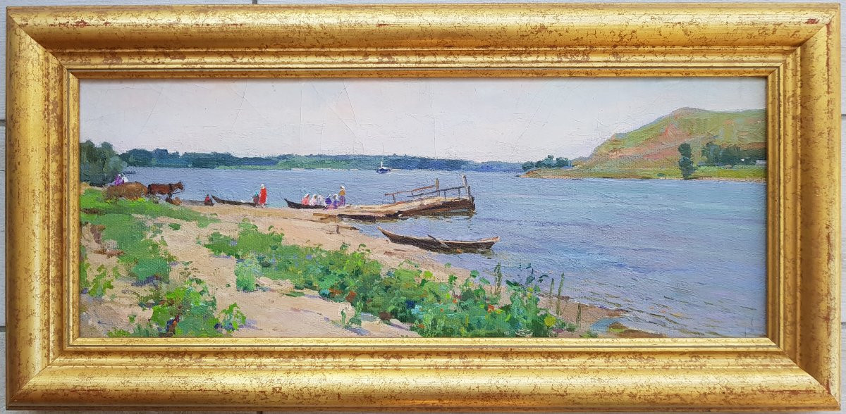 TIMKOV - Huile sur toile - Bords de la Neva, Russie-photo-3