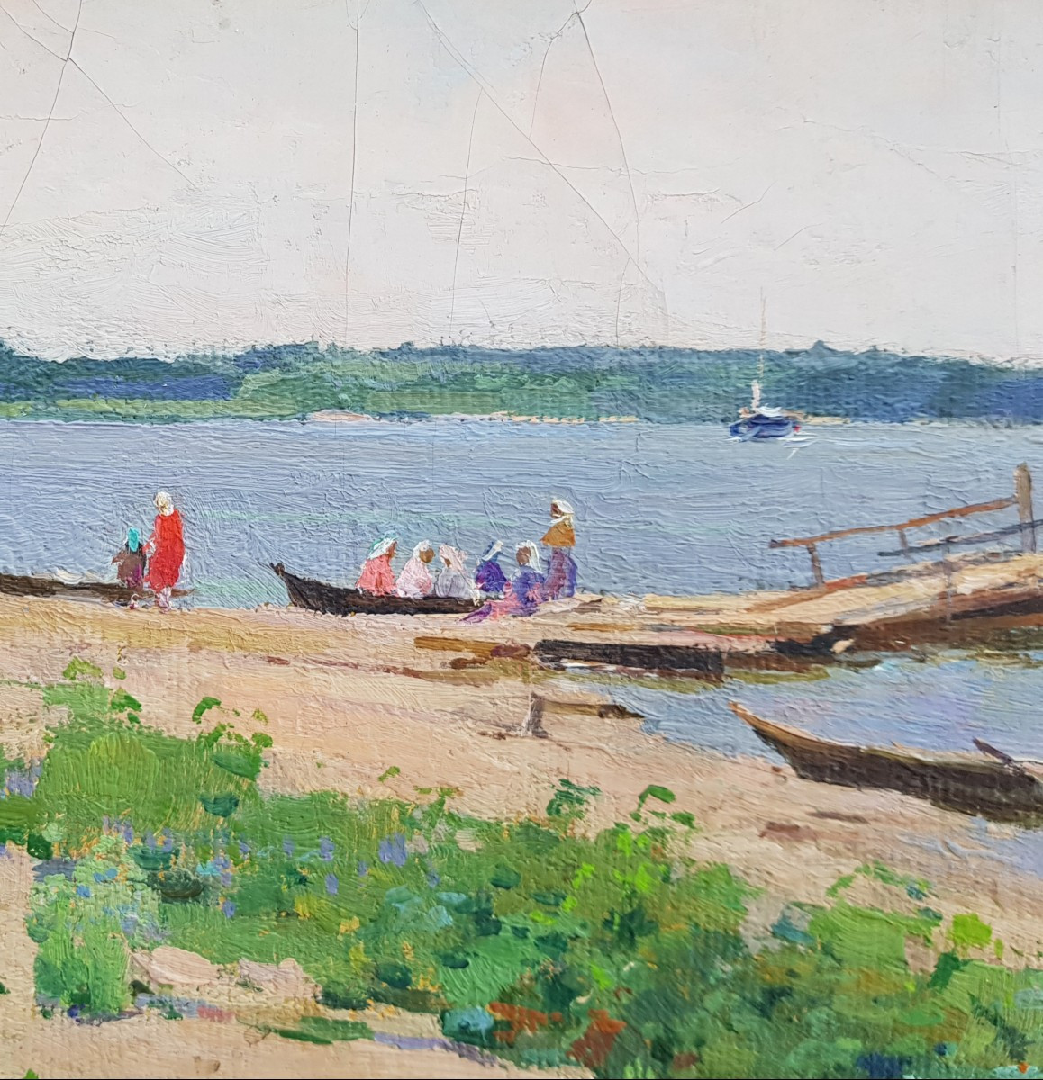 TIMKOV - Huile sur toile - Bords de la Neva, Russie