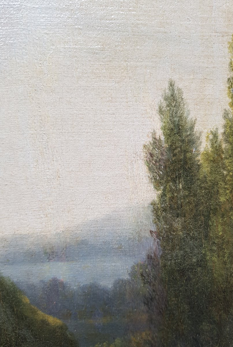 Jean-Victor BERTIN - Huile sur toile - Paysage d'Italie - 1800-photo-2