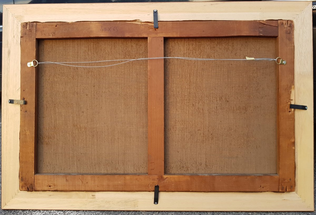 DUVIEUX - Huile sur toile - Soleil couchant, VENISE-photo-6