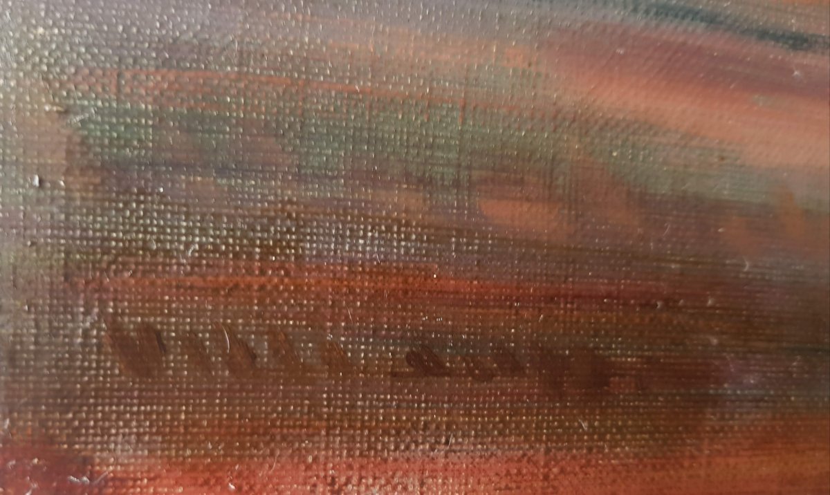 DUVIEUX - Huile sur toile - Soleil couchant, VENISE-photo-7