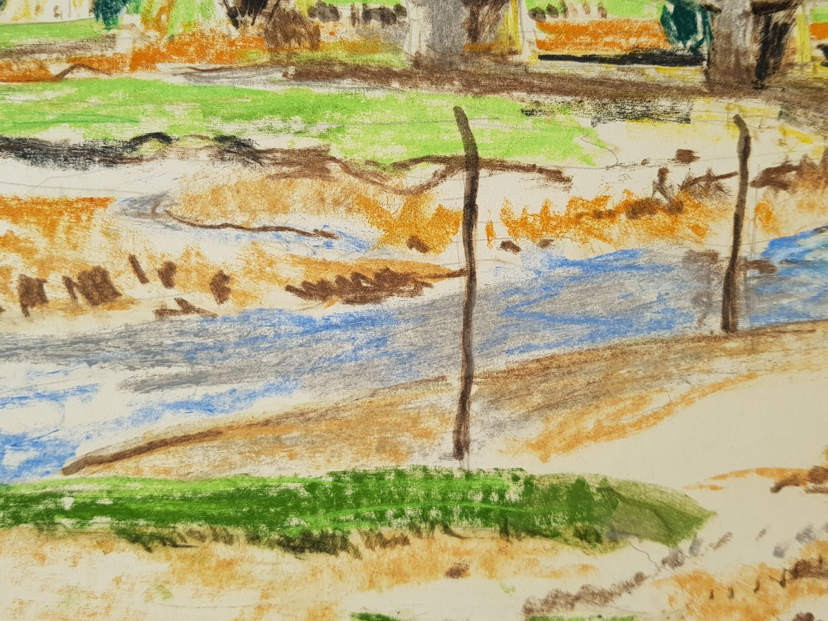 Yvonne JEAN HAFFEN - Grand dessin - La Rance - DINAN-photo-7