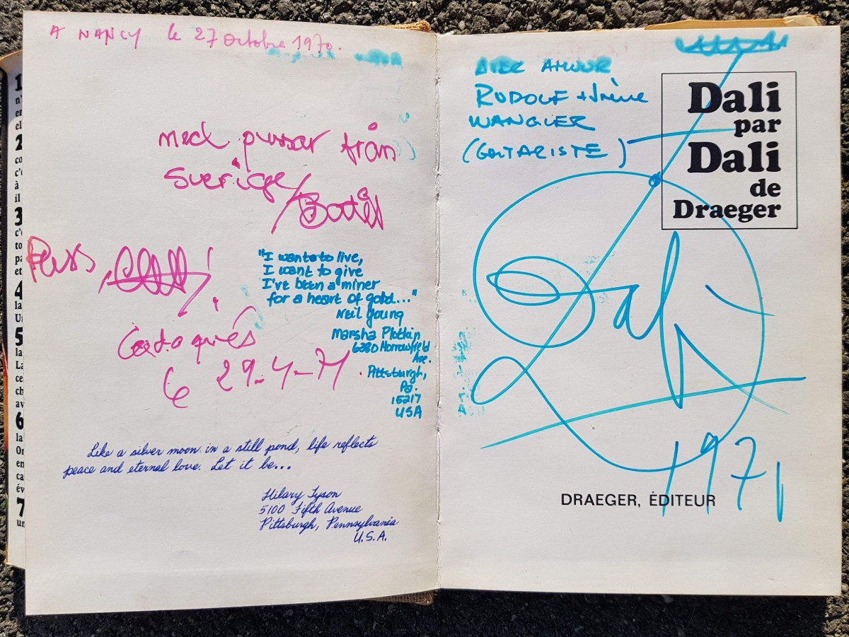 Salvador DALI - Dessin - Livre dédicacé - 1971