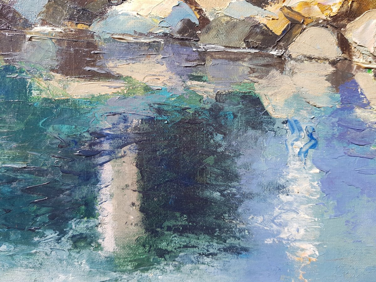 Paul-emile Pissarro - Oil On Canvas - 54 X 65 Cm - River-photo-3