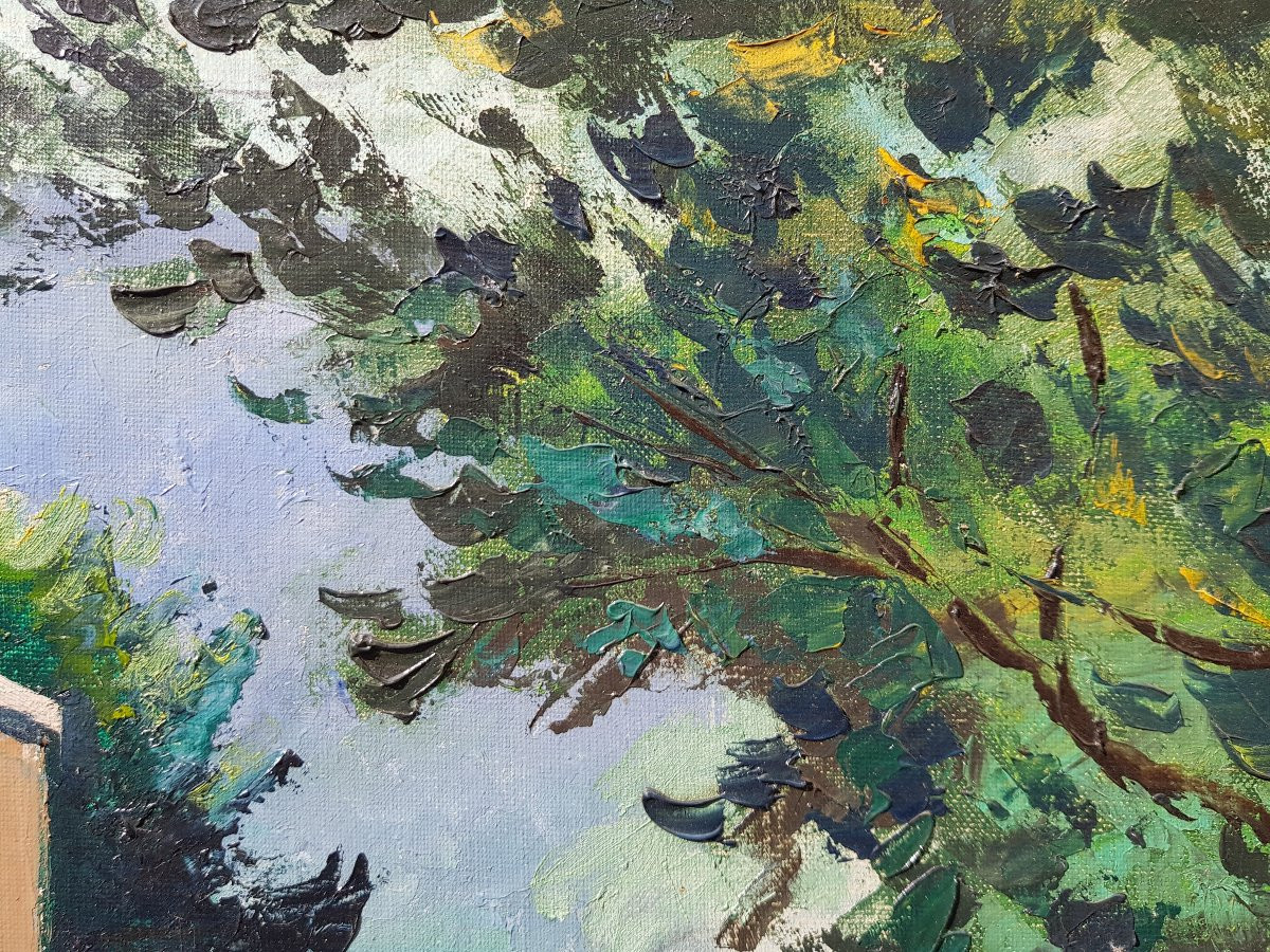 Paul-emile Pissarro - Oil On Canvas - 54 X 65 Cm - River-photo-5