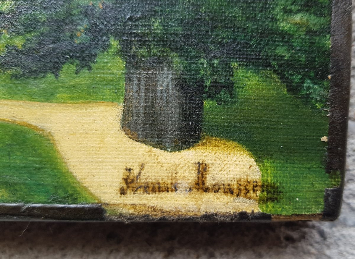 Naive School - Oil On Canvas - Signed Henri Rousseau-photo-4