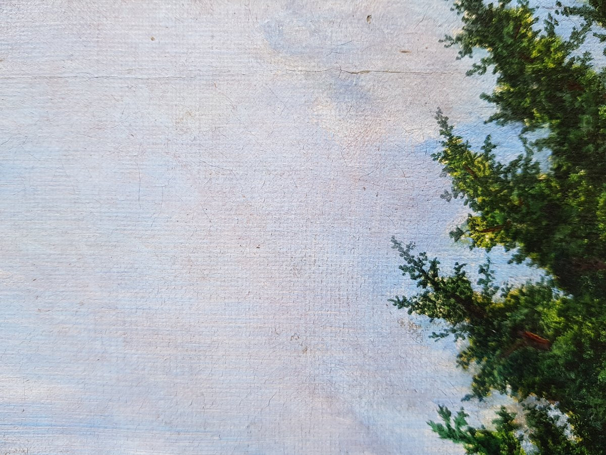 Naive School - Oil On Canvas - Signed Henri Rousseau-photo-1