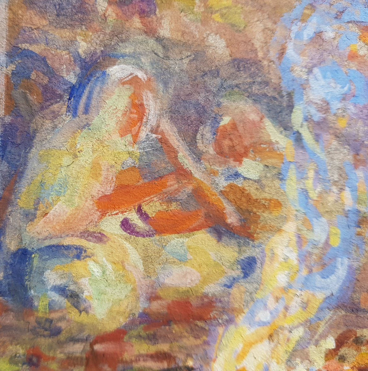 Etienne DINET - Gouache orientaliste - Feu de camp-photo-7