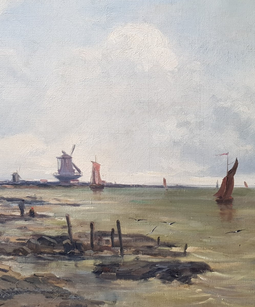 DELPY - Huile sur toile - 60 x 73 cms - Voiliers en mer-photo-2
